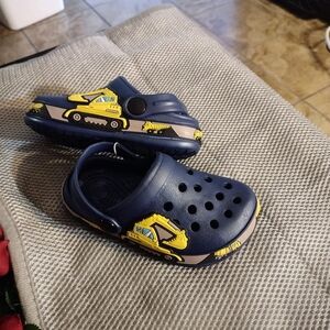 Kids Navy Blue Construction Clog Sandals - Unbranded